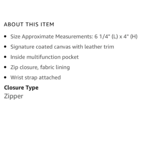 Coach | Signature Canvas Leather Wristlet - Black - Picture 4 of 11